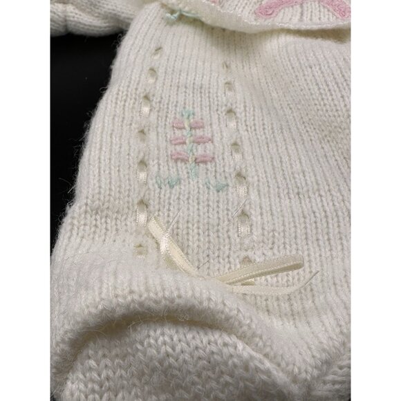 CPK Cabbage Patch Kids Vtg Baby Bean Butt BBB White Knit Sleeper Outfit RARE - Picture 4 of 13